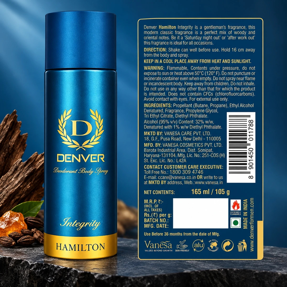 Integrity Hamilton Deodorant Body Spray