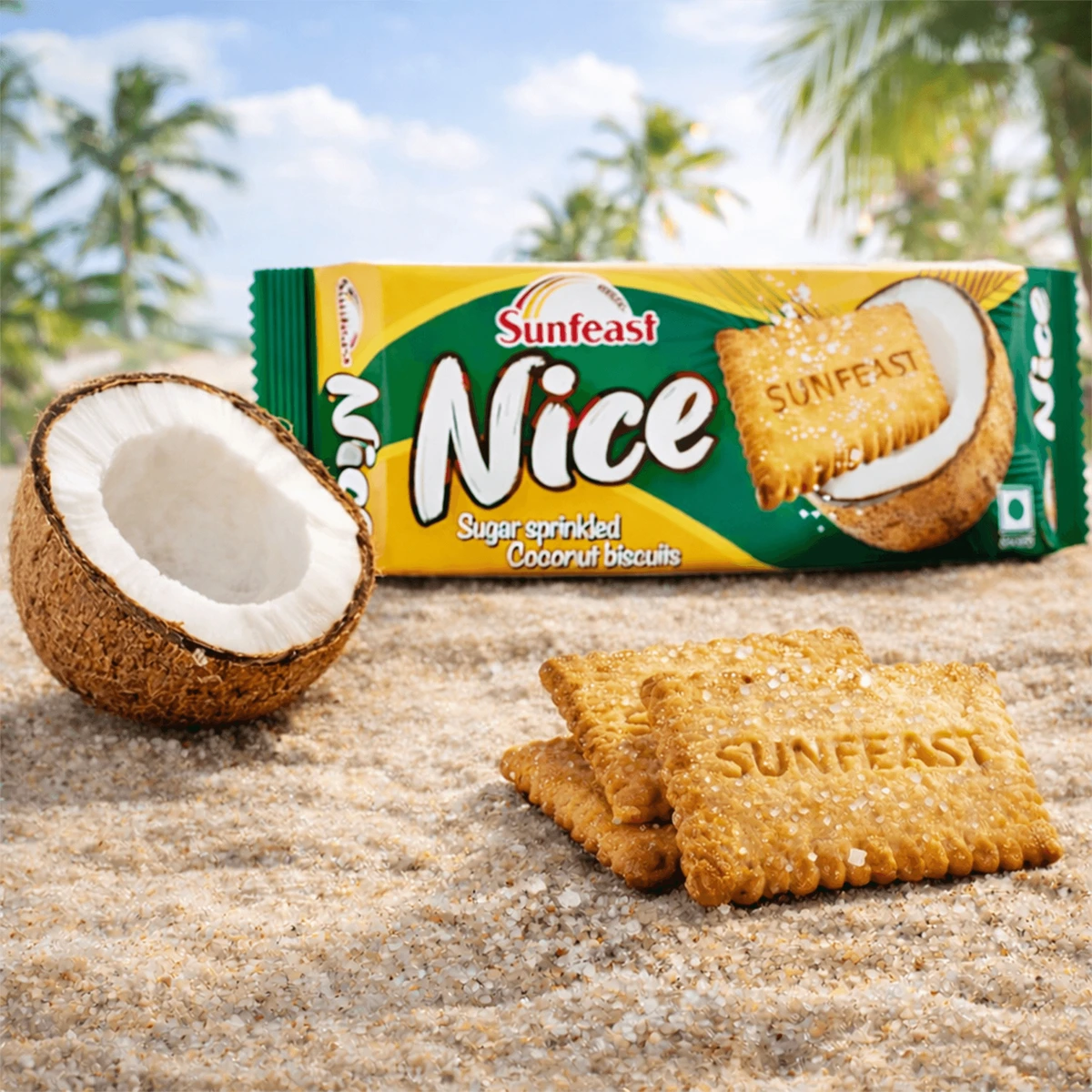 Nice Sugar Sprinkled Coconut Biscuits