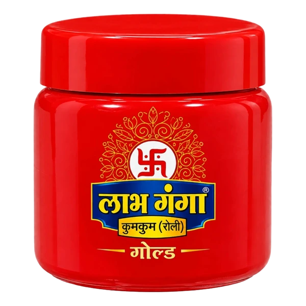 Labh Ganga Kumkum Powder (Roli) Gold