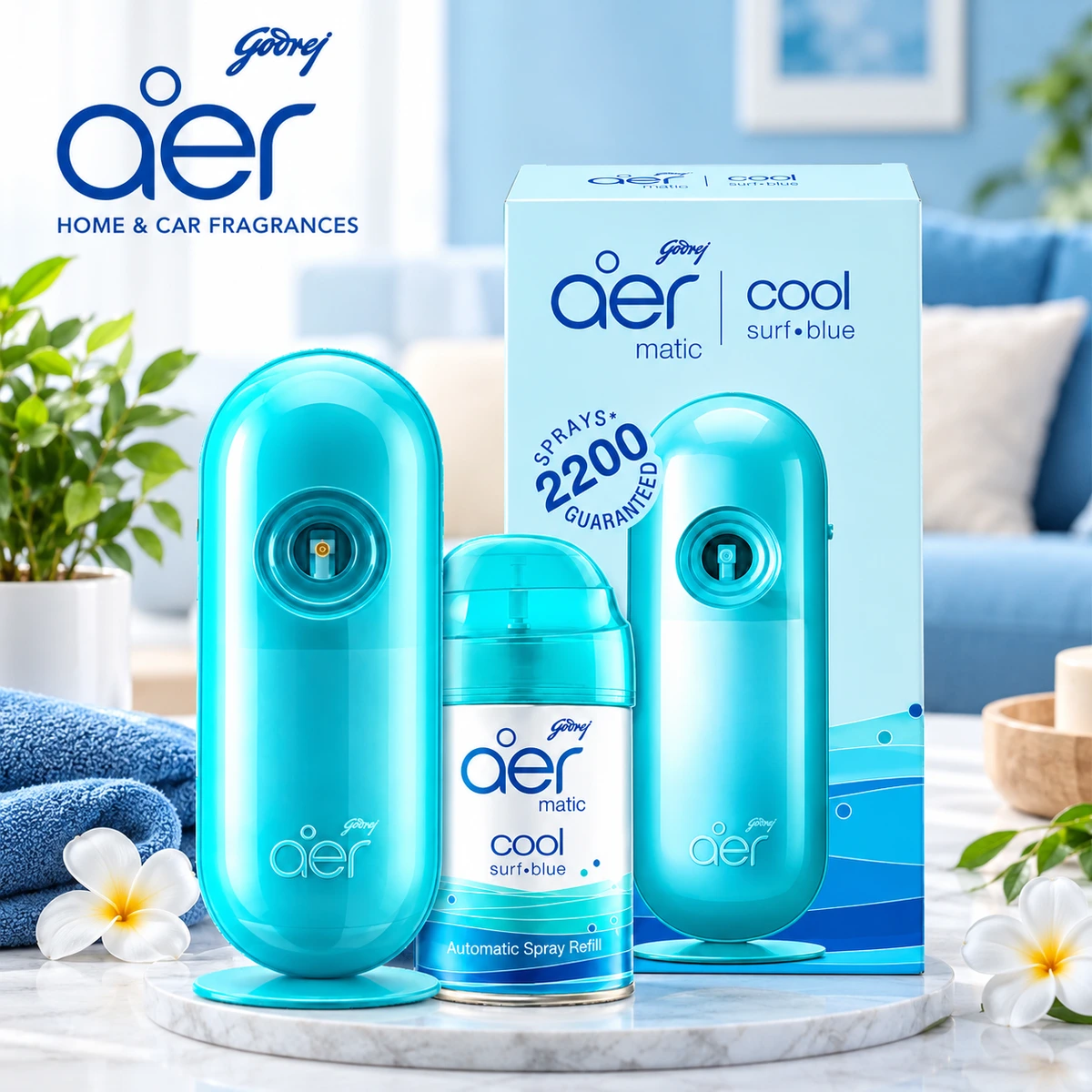 Aer Matic Cool Surf Blue Home Freshener