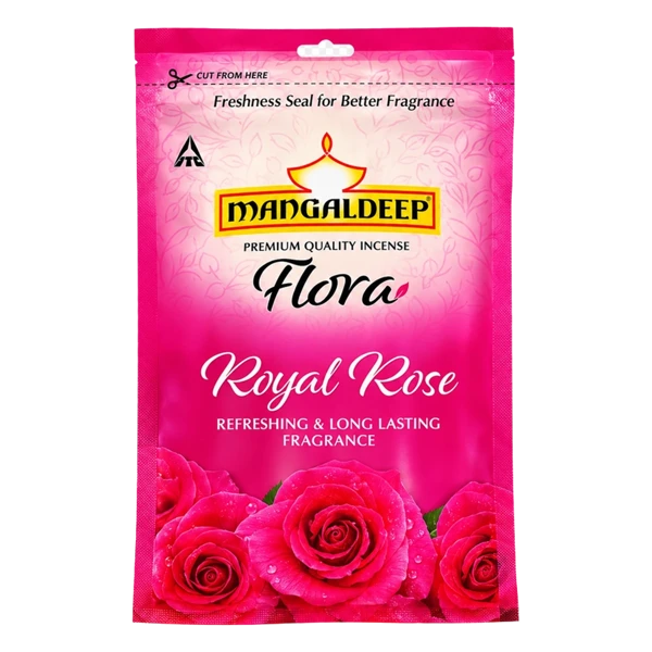 Mangaldeep Flora Royal Rose Refreshing & Long Lasting Fragrance Agarbatti
