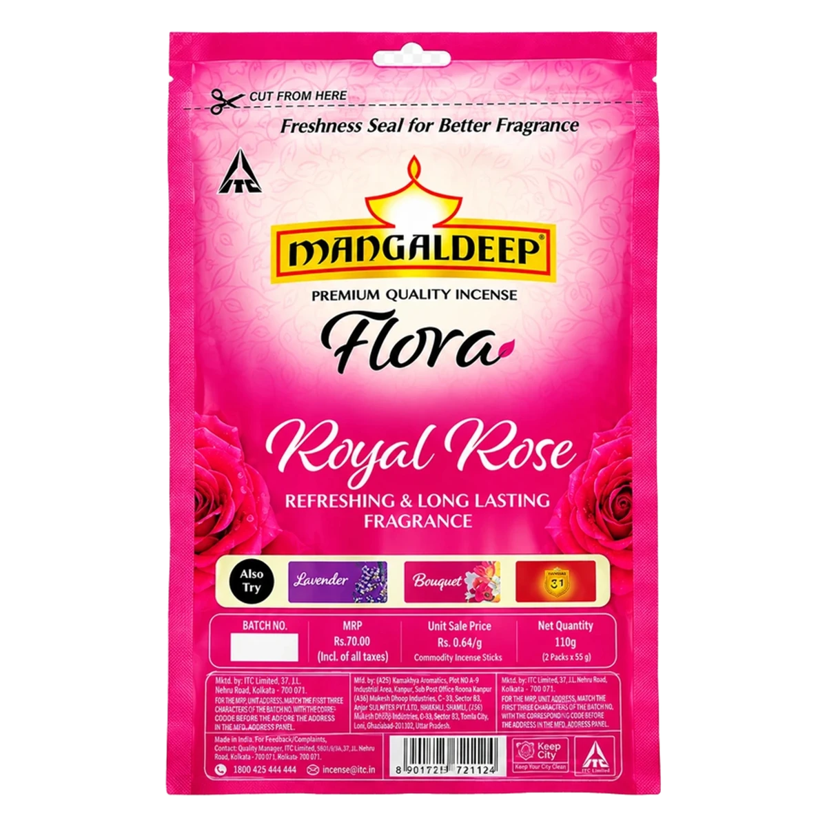 Flora Royal Rose Refreshing & Long Lasting Fragrance Agarbatti