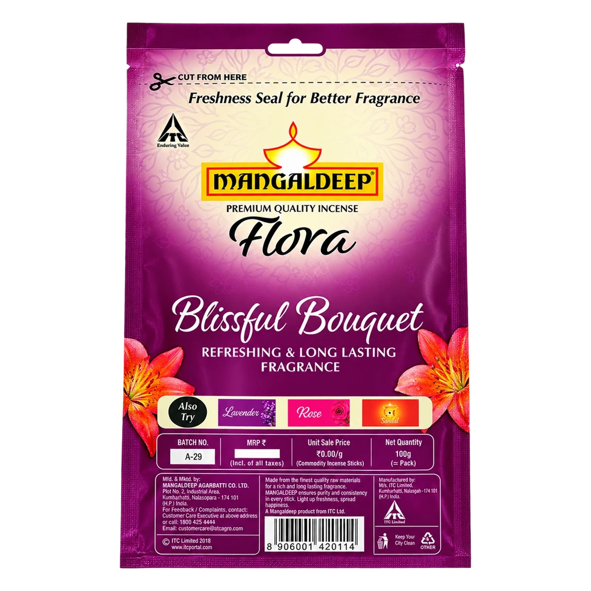 Flora Blissful Bouquet Refreshing & Long Lasting Fragrance Agarbatti