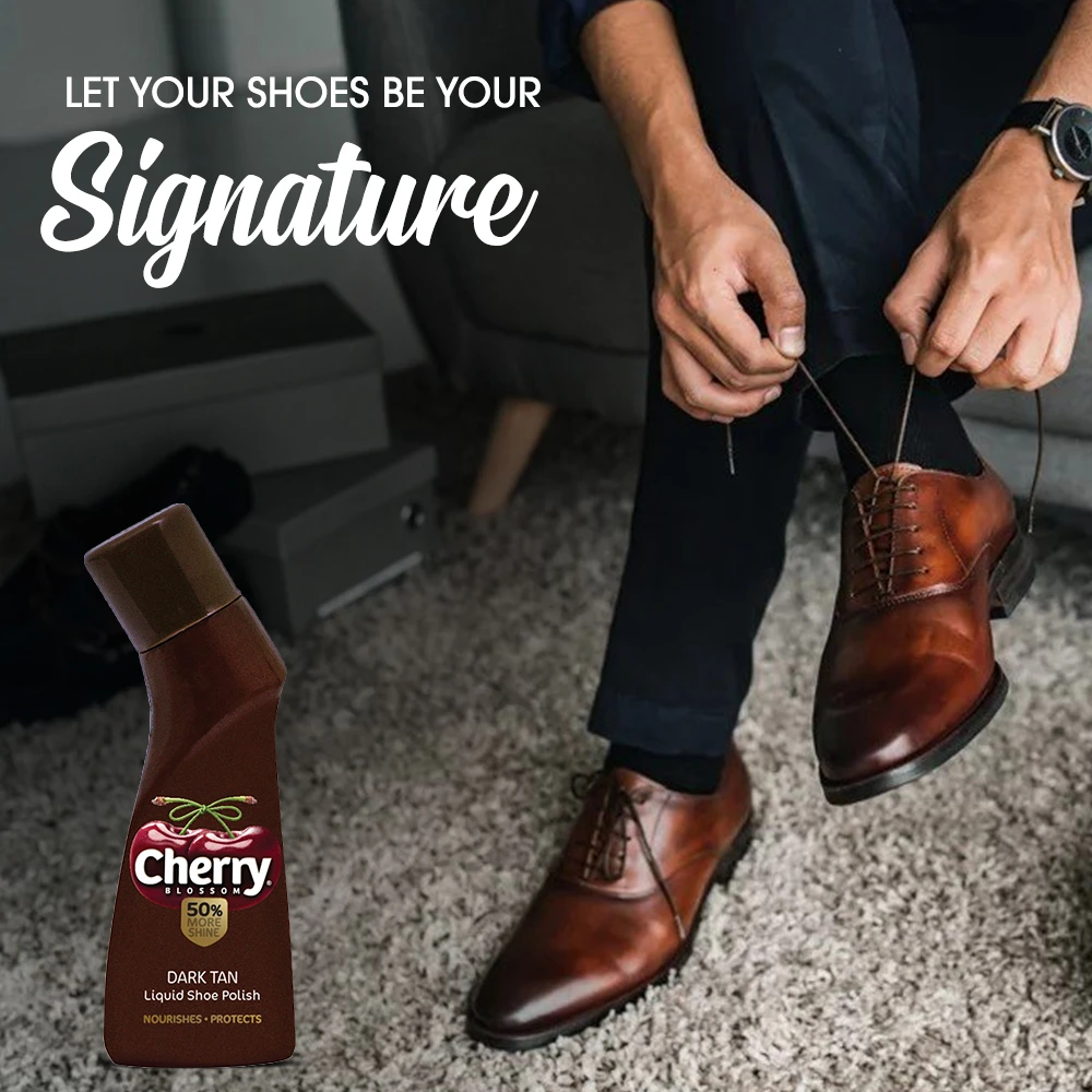 Blossom Dark Tan Liquid Shoe Polish