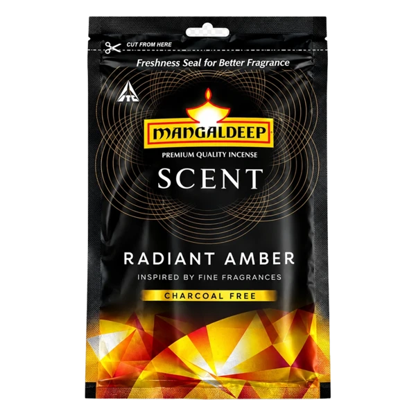 Mangaldeep Scent Radiant Amber Charcoal Free Agarbatti