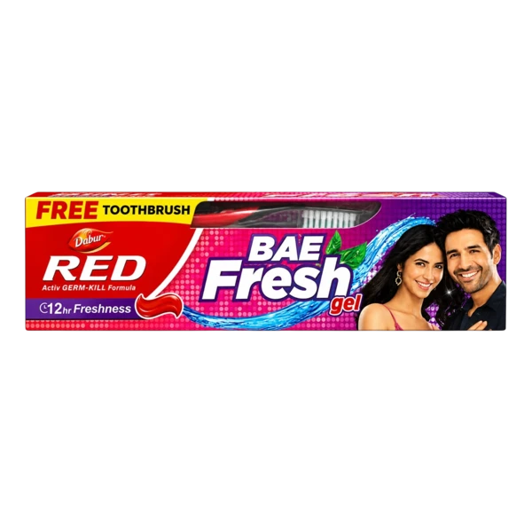 Dabur Red Bae Fresh Gel Toothpaste with Free Toothbrush