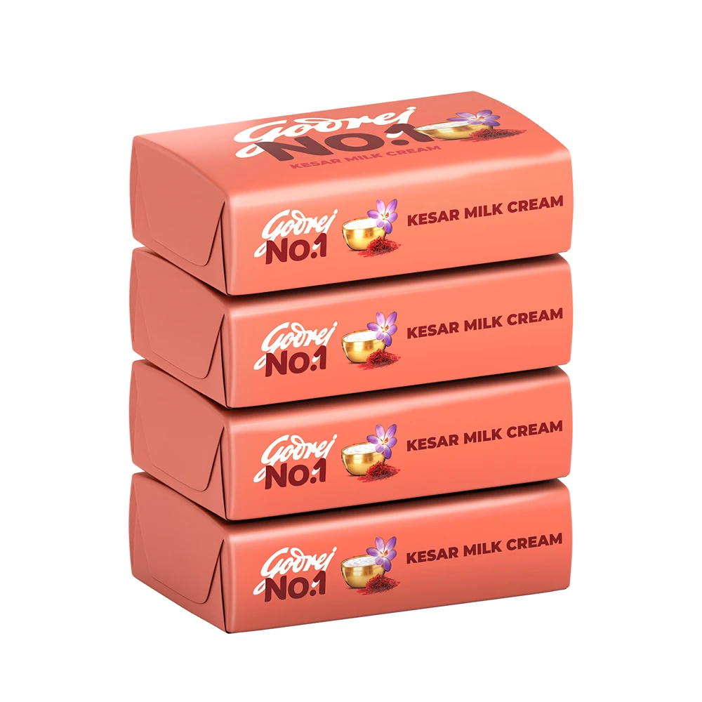 No. 1 Kesar Milk Cream Bath Soap SET