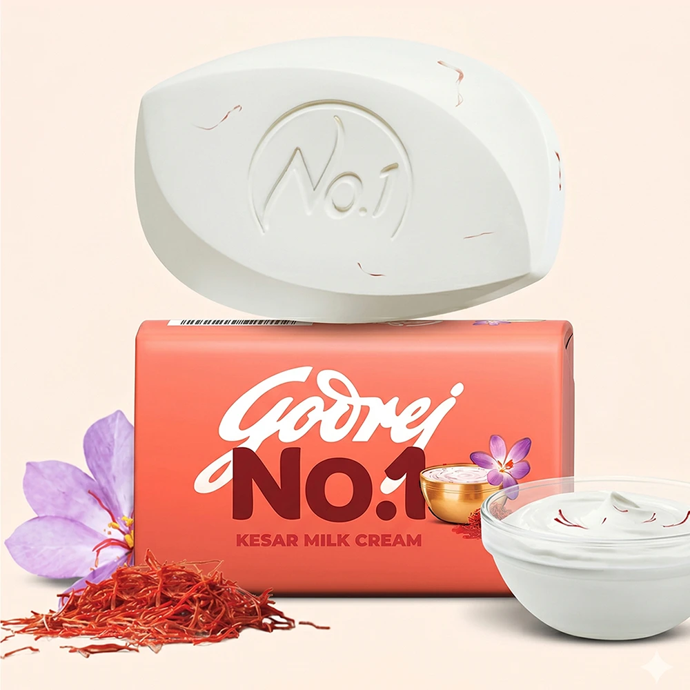 No. 1 Kesar Milk Cream Bath Soap SET