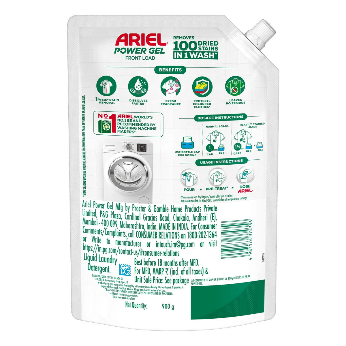 Power Gel Front Load Liquid Detergent