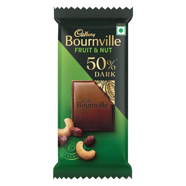 Cadbury Bournville Fruit & Nut 50% Dark Chocolate Bar