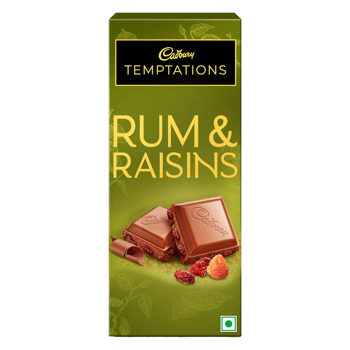 Temptations Rum & Raisins Chocolate Bar