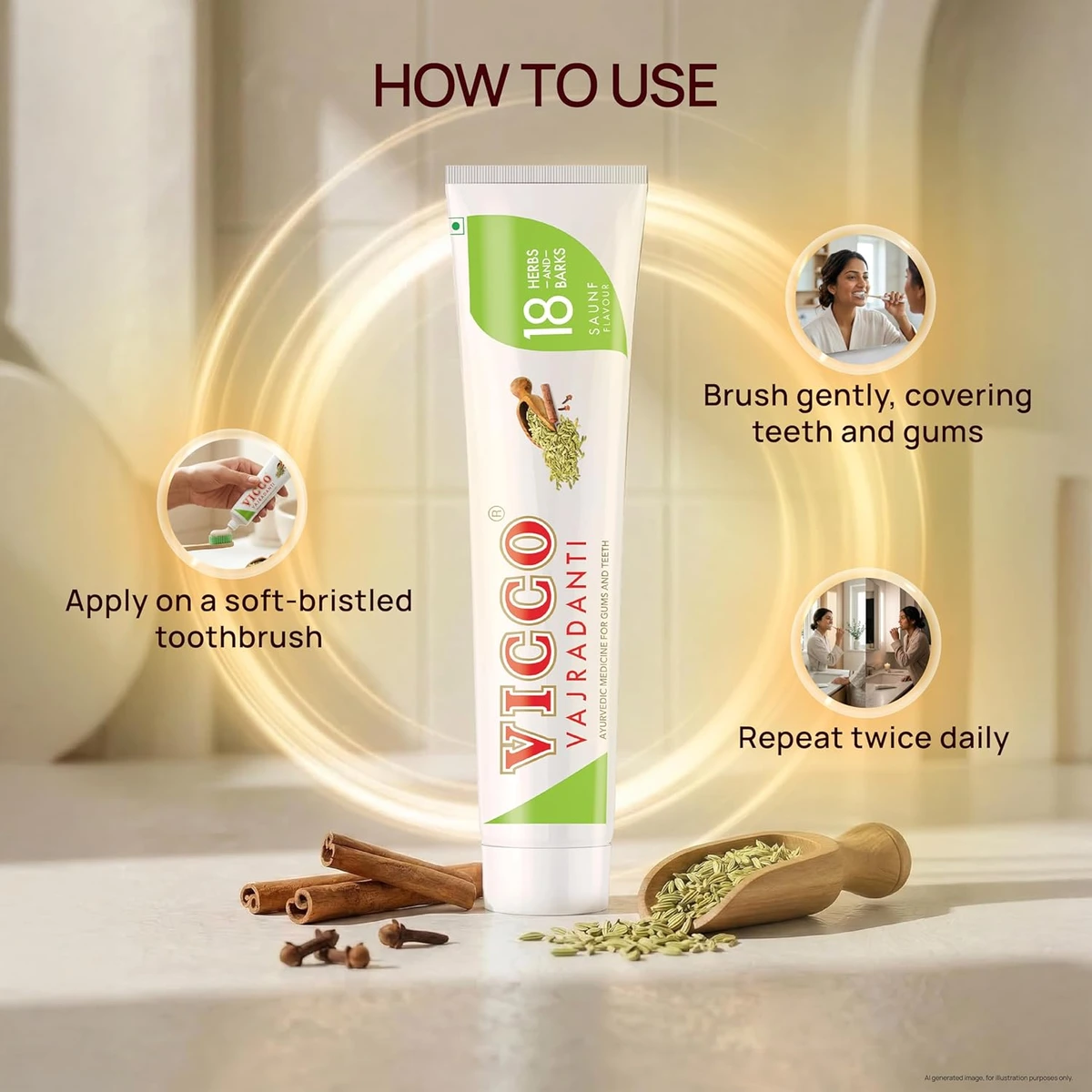 Vajradanti Saunf Flavour Toothpaste