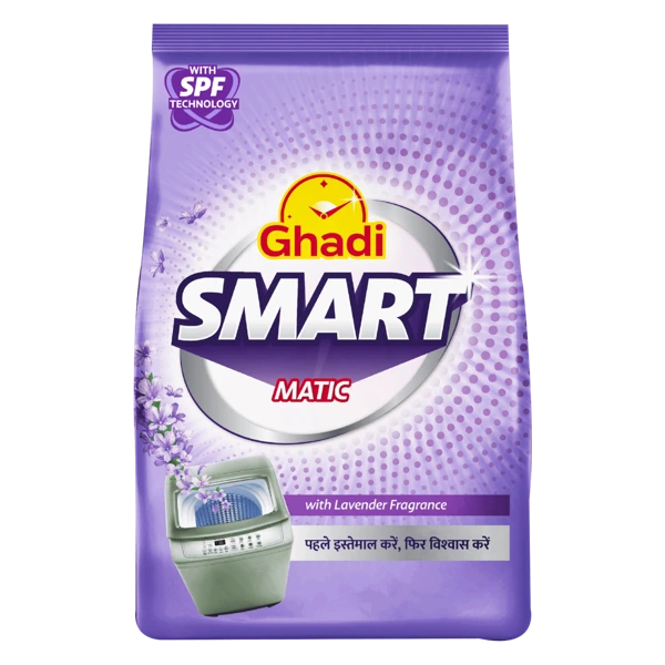 Ghadi Smart Matic Top Load Detergent Powder (Lavender Fragrance)