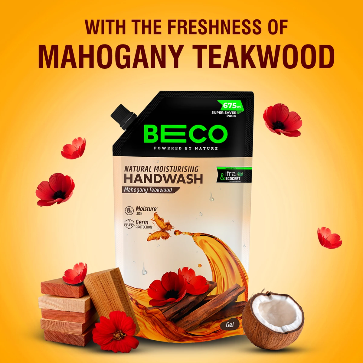 Natural Mahogany Teakwood Handwash Refill