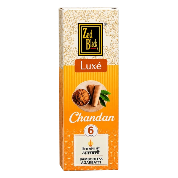 Zed Black Luxe Chandan / Sandalwood Bambooless Agarbatti