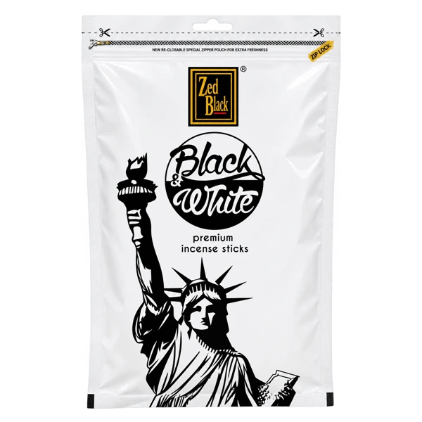 Zed Black Black White Premium Incense Sticks Agarbatti