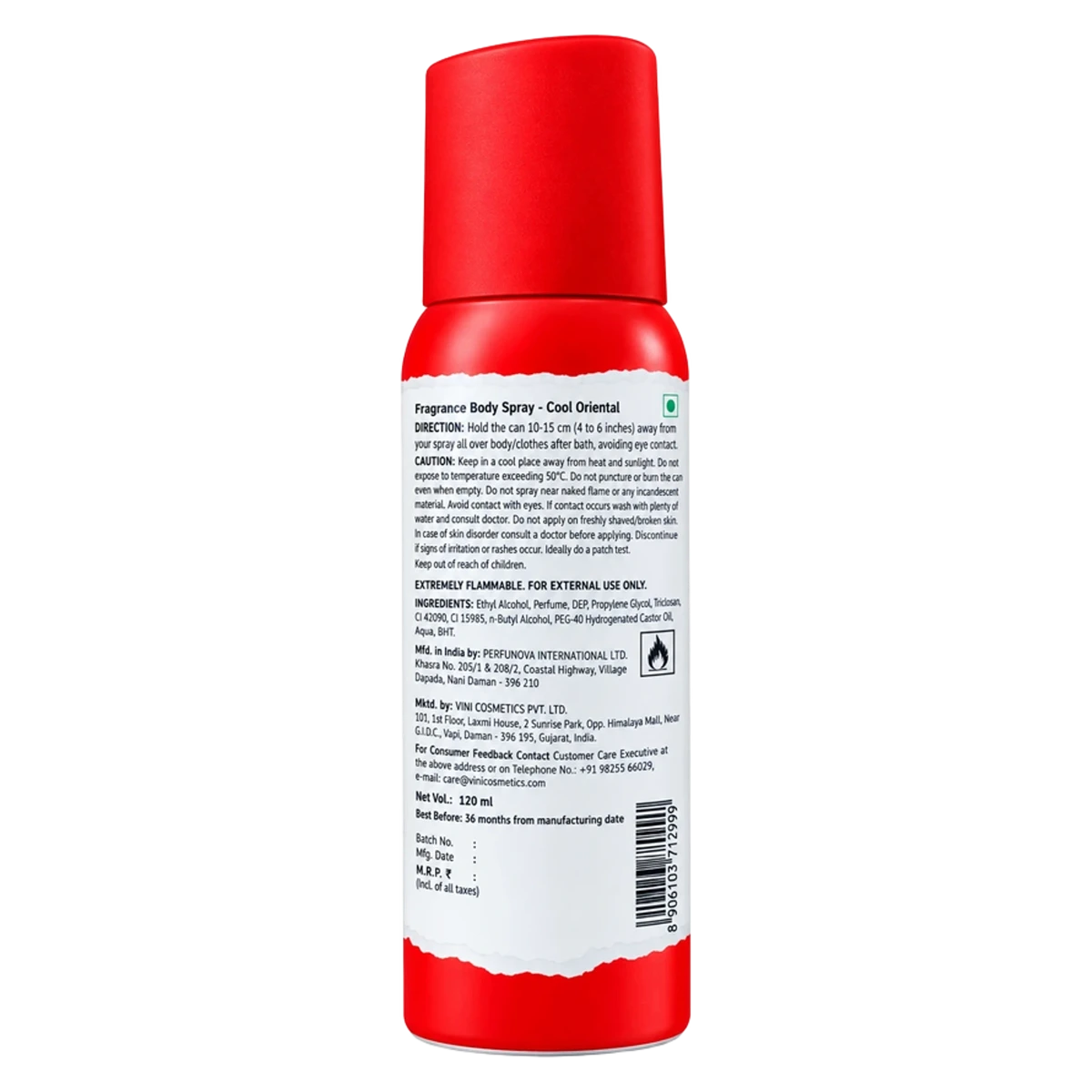 Neu Cool Oriental Fragrance Body Spray for Men
