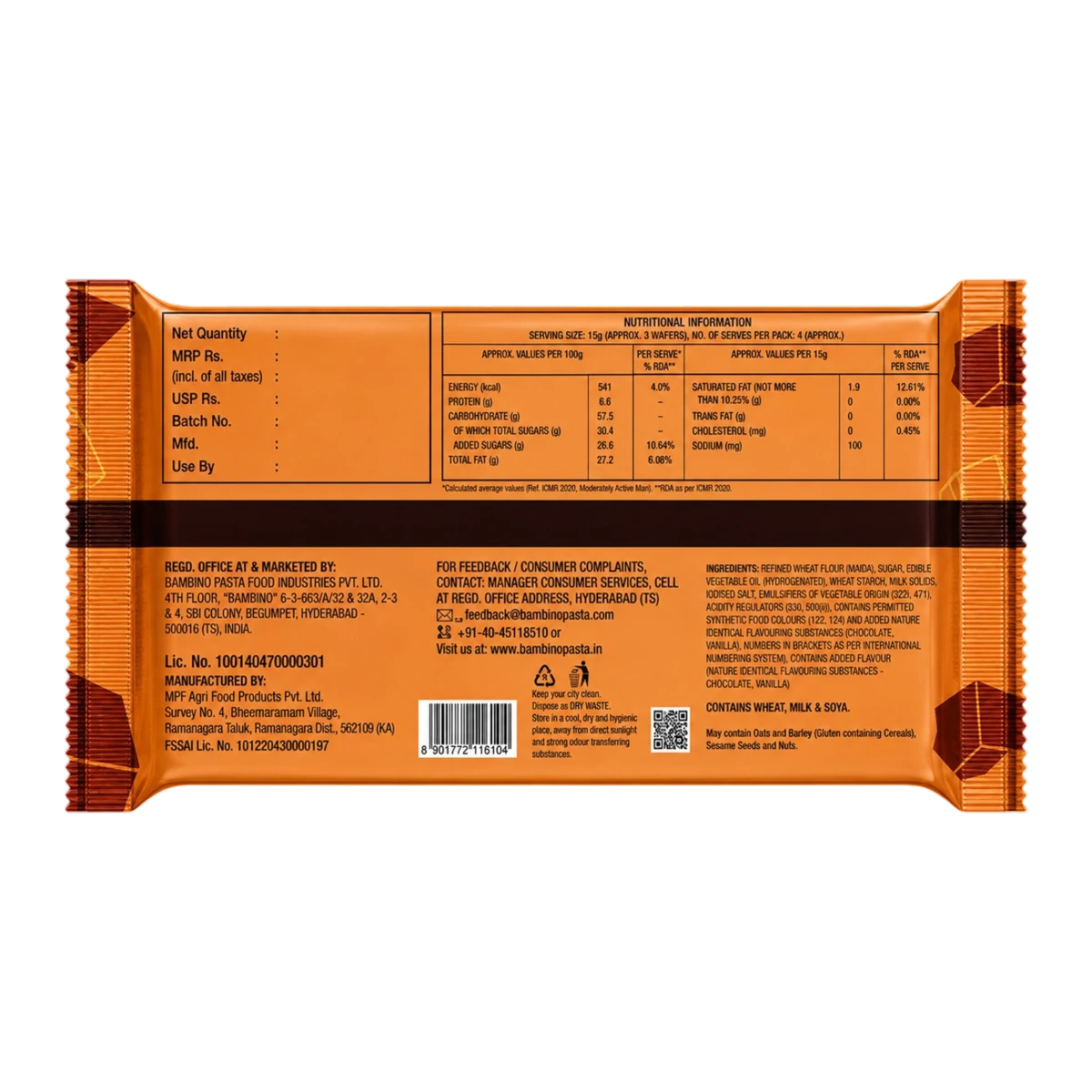 Amore Choco Delight Wafer Biscuits