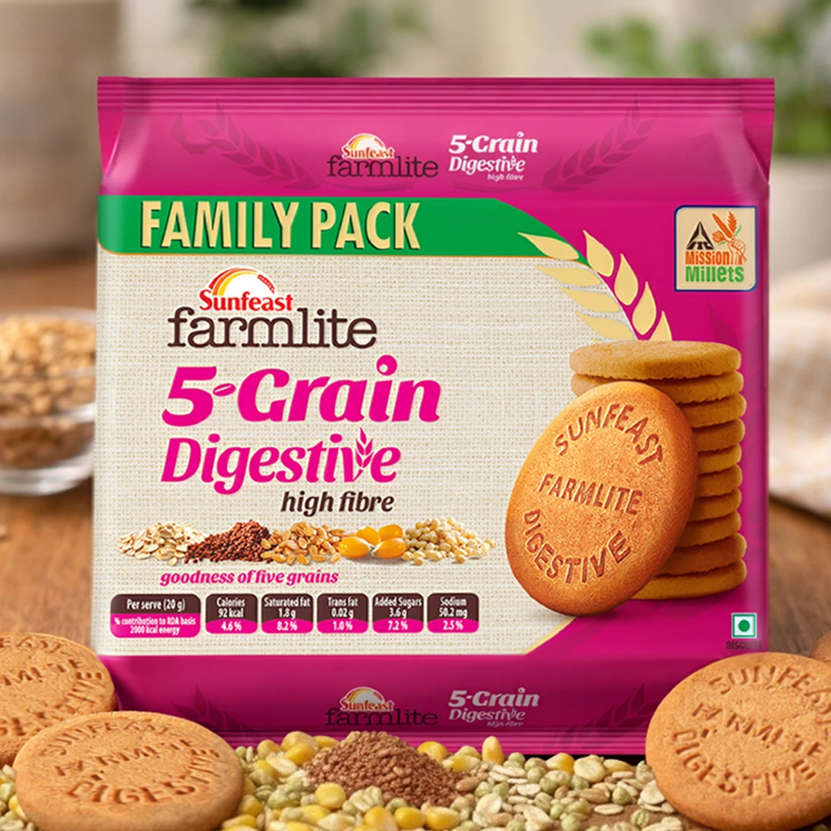 Farmlite 5-Grain Digestive High Fibre Biscuits