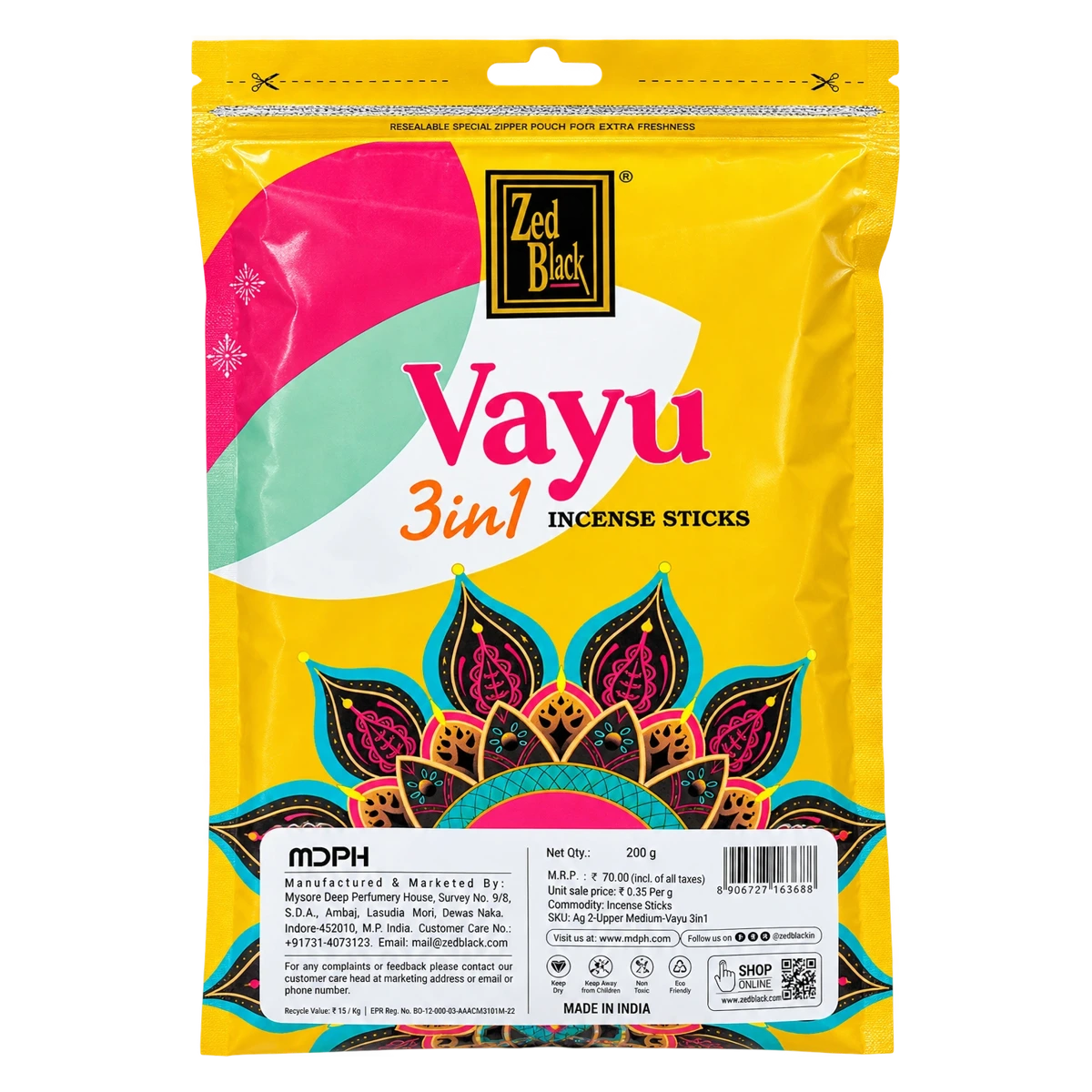 Vayu 3 in 1 Incense Sticks Agarbatti