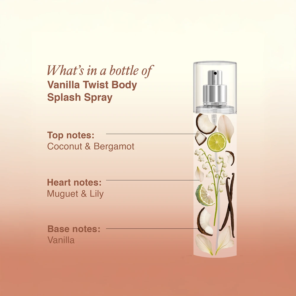 Wottagirl Deo Vanilla Twist Fragrant Body Splash