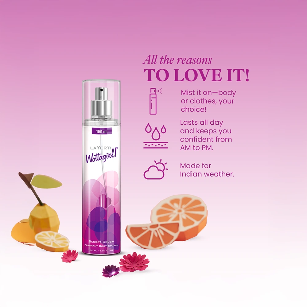 Wottagirl Deo Secret Crush Fragrant Body Splash