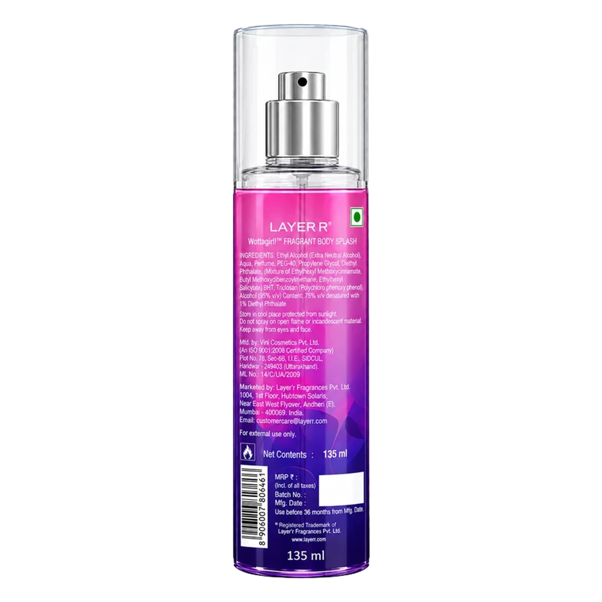 Wottagirl Deo Amber Kiss Fragrant Body Splash