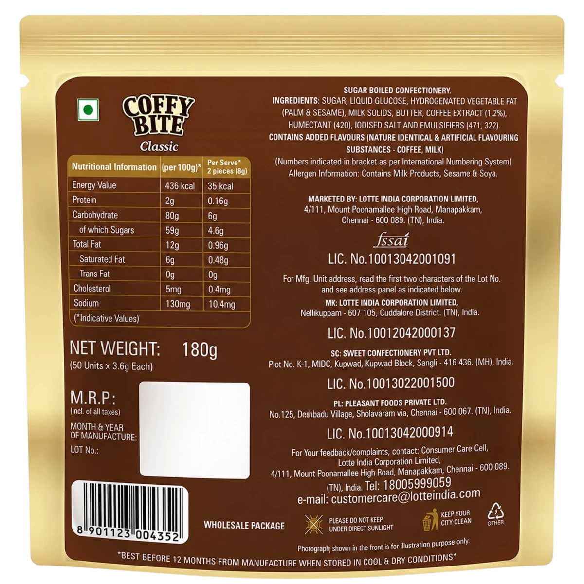 Coffy Bite Classic Toffee