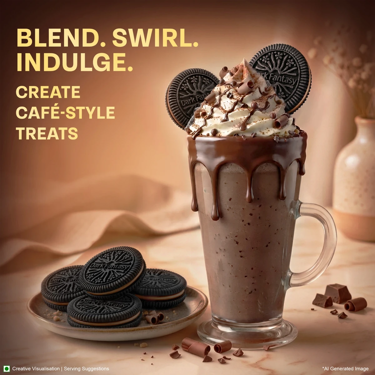 Dark Fantasy Dark Crunch Choco Sandwich Creme Biscuits