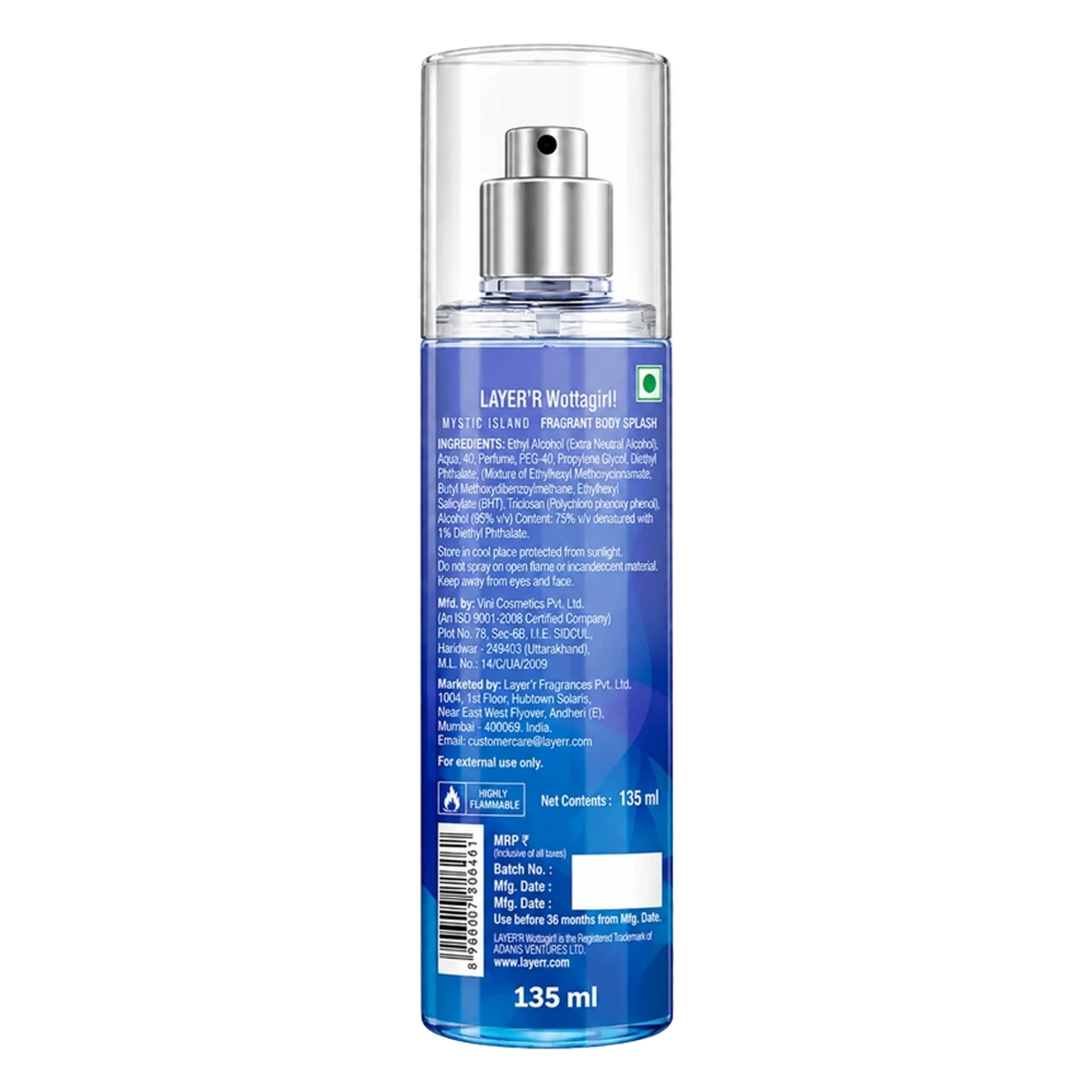 Wottagirl Deo Mystic Island Fragrant Body Splash