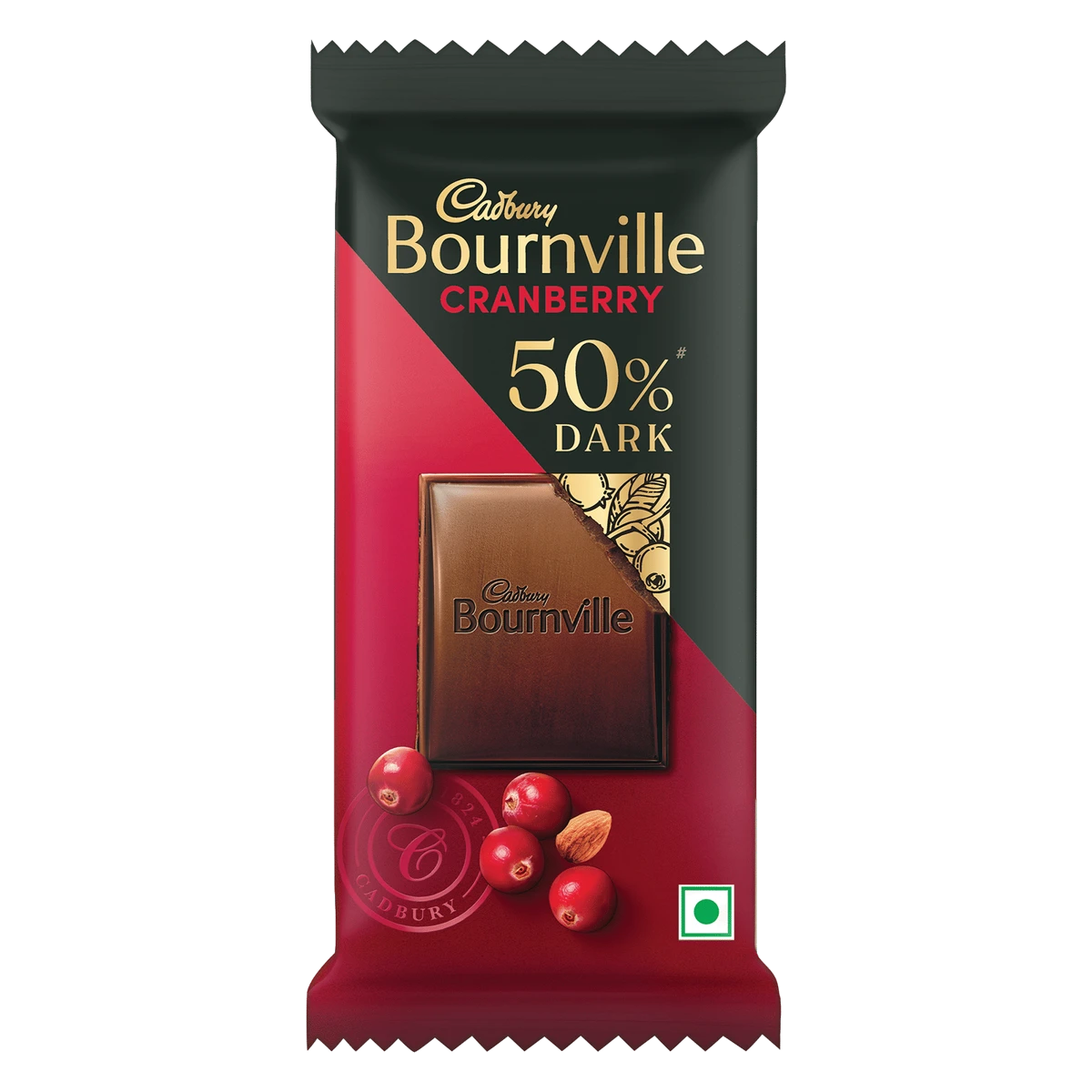 Bournville Cranberry 50% Dark Chocolate Bar
