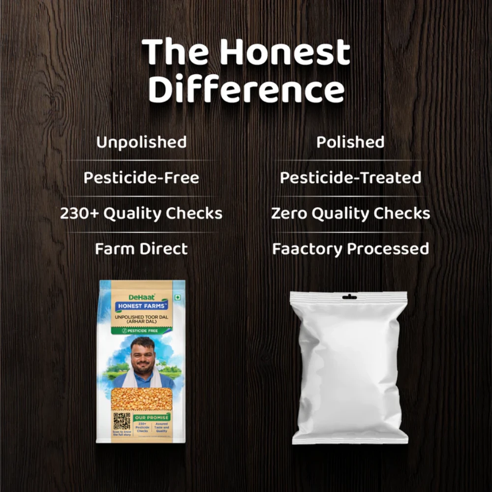 Unpolished Toor Dal Pesticide-Free (Arhar Dal)