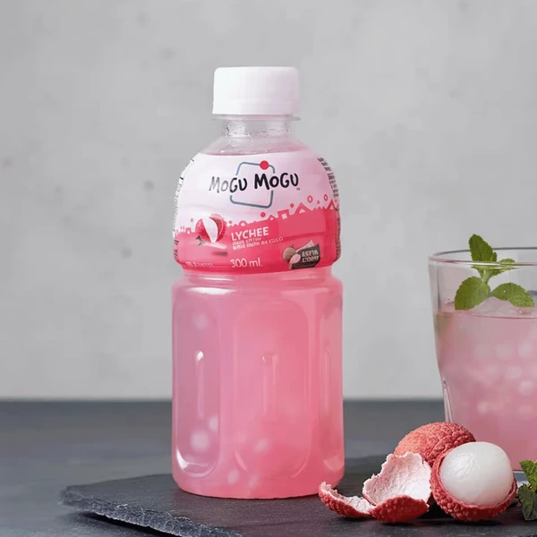 Mogu Mogu Lychee Fruit Drink with Nata De Coco