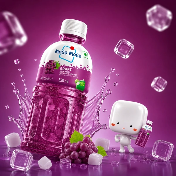 Mogu Mogu Grape Fruit Drink with Nata De Coco