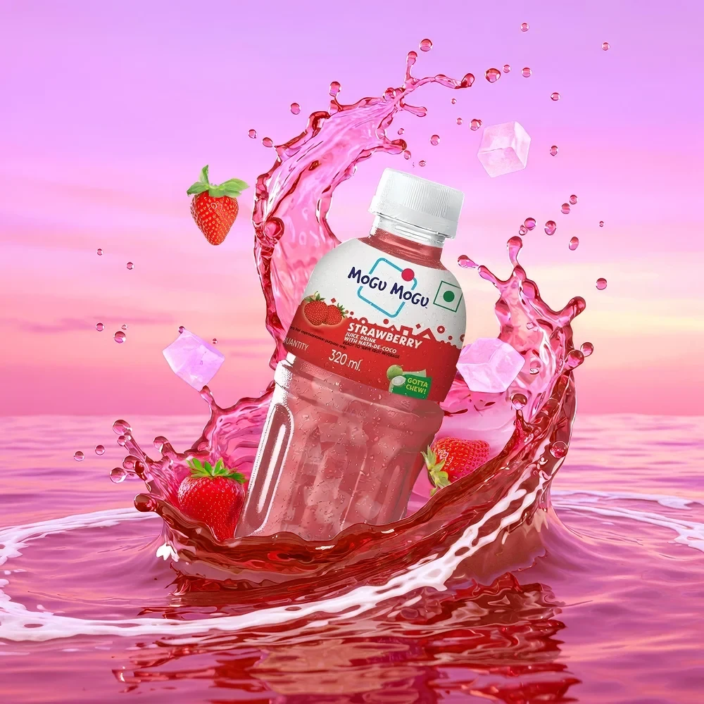 Strawberry Fruit Drink with Nata de Coco