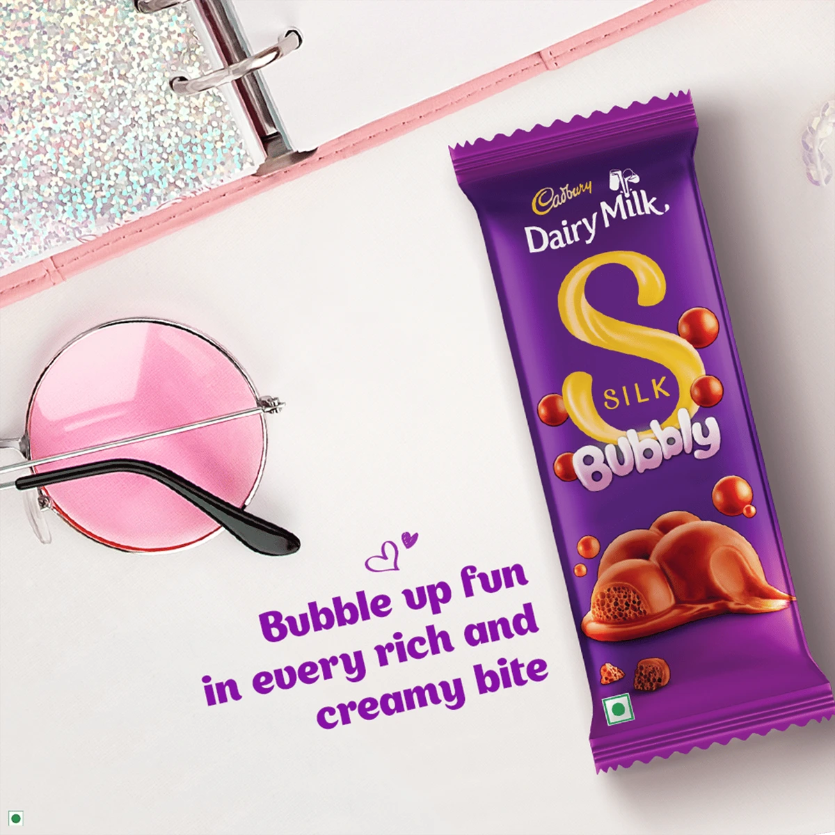 Dairy Milk Silk Bubbly Chocolate Bar