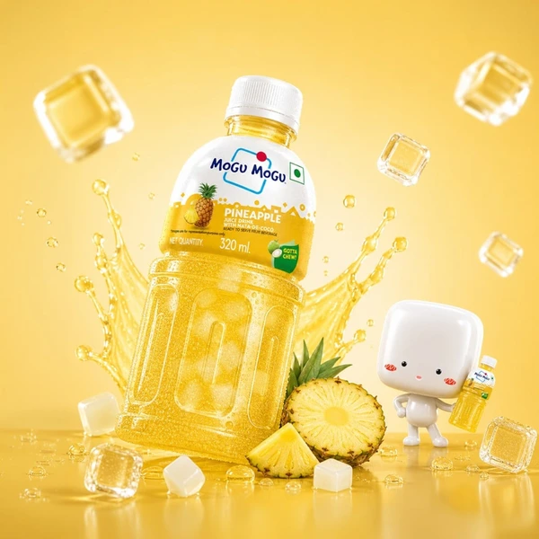 Mogu Mogu Pineapple Fruit Drink with Nata De Coco
