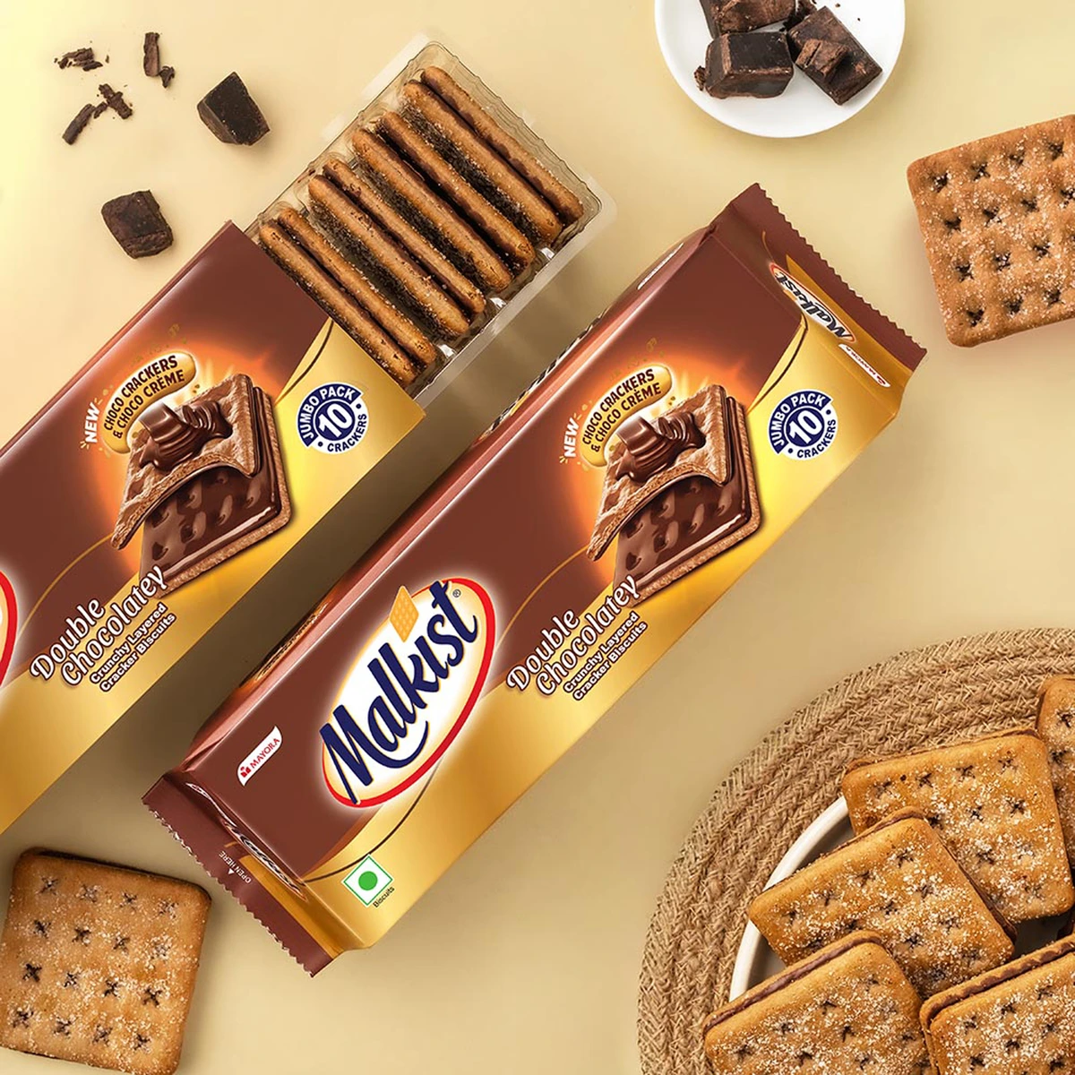 Malkist Double Chocolatey Crunchy Layered Crackers