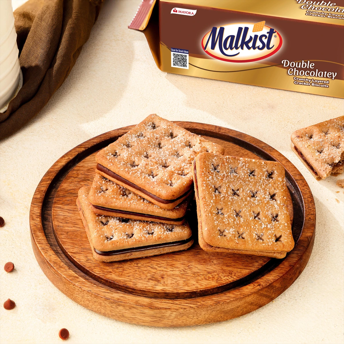 Malkist Double Chocolatey Crunchy Layered Crackers
