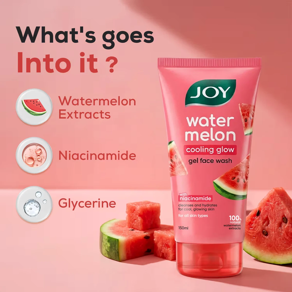 Watermelon Cooling Glow Gel Face Wash