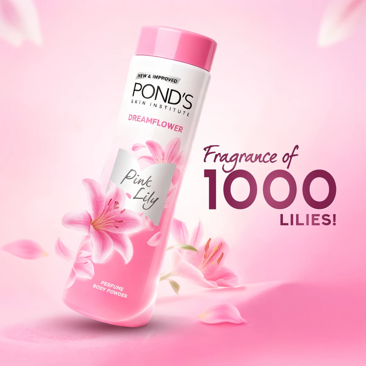 Dreamflower Pink Lily Perfume Body Powder