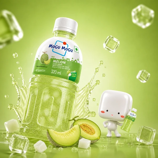 Mogu Mogu Melon Fruit Drink with Nata De Coco