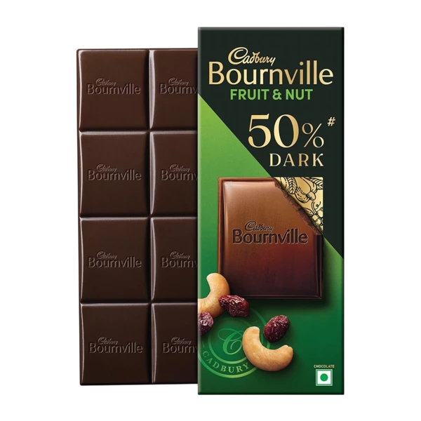 Cadbury Bournville Fruit & Nut 50% Dark Chocolate Bar