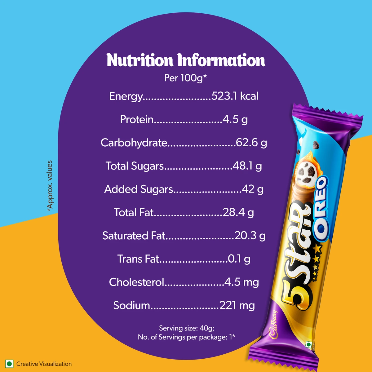5 Star Oreo Chocolate Filled Bar