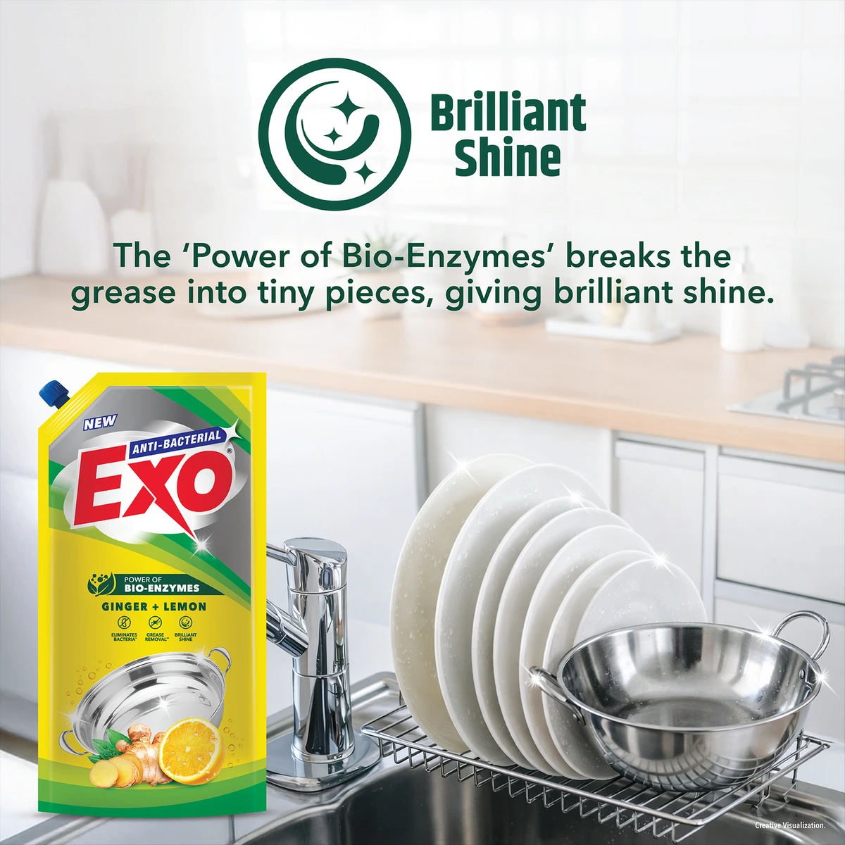 Anti Bacterial Ginger + Lemon Dishwash Gel