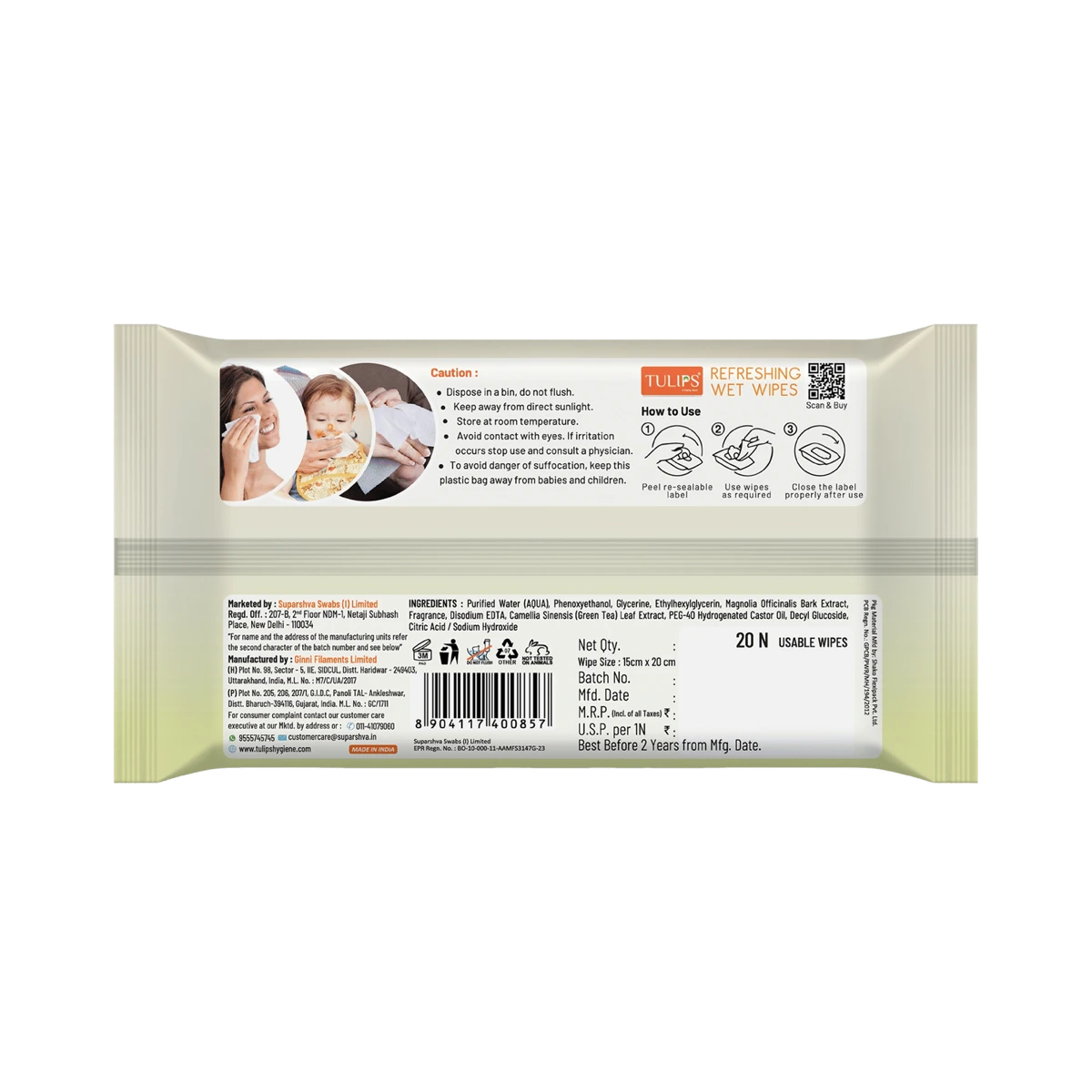 Magnolia Refreshing Wet Wipes
