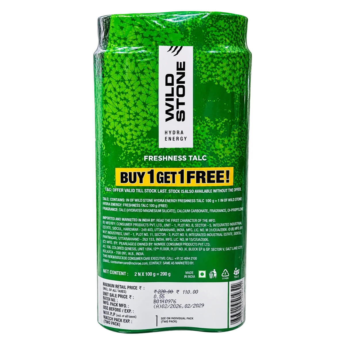 Hydra Energy Freshness Talc Buy 1 Get 1 Free