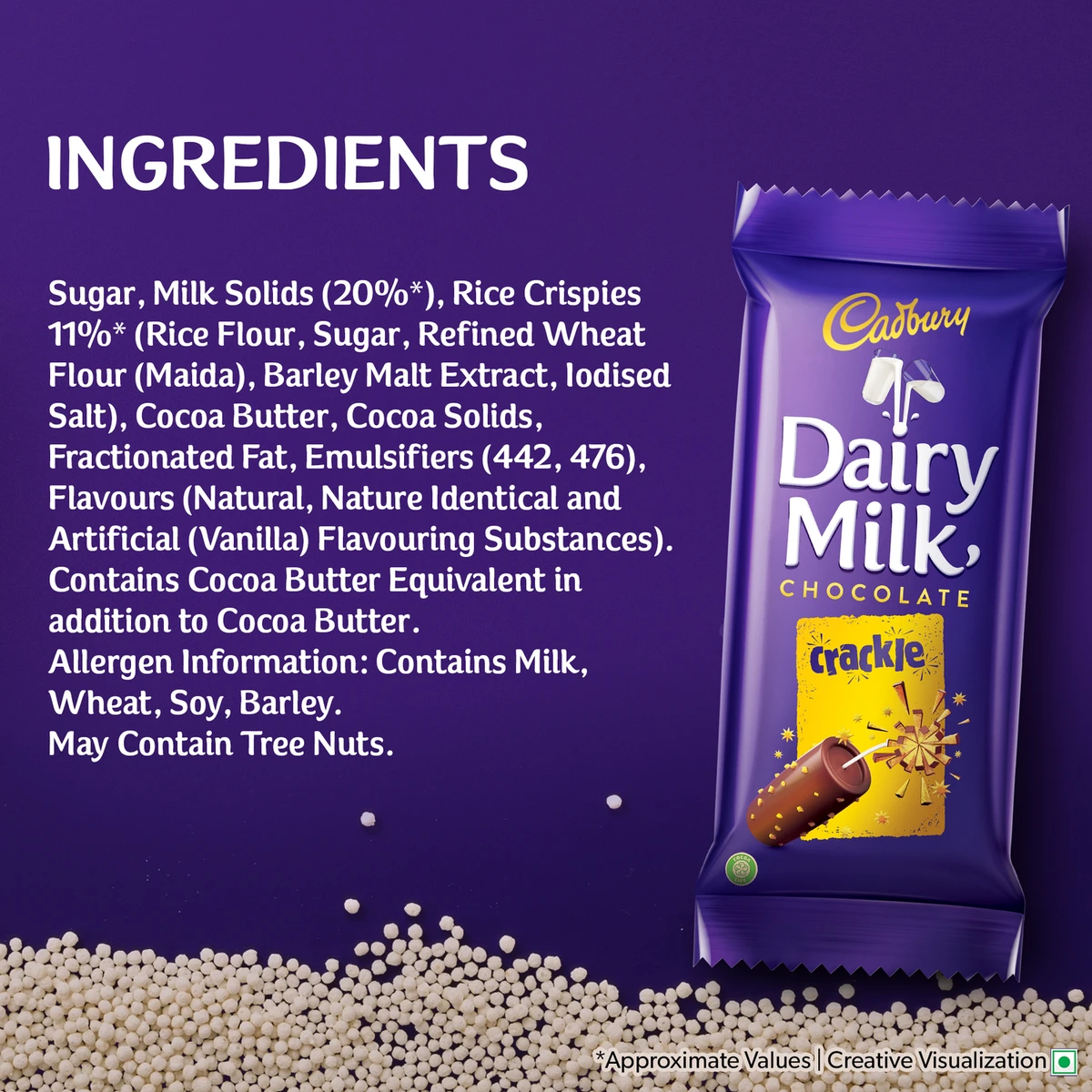 Dairy Milk Crackle Chocolate Bar