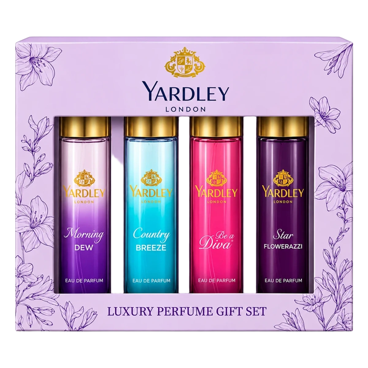 Luxury Perfume Gift Set of 4 Floral Perfumes for Women