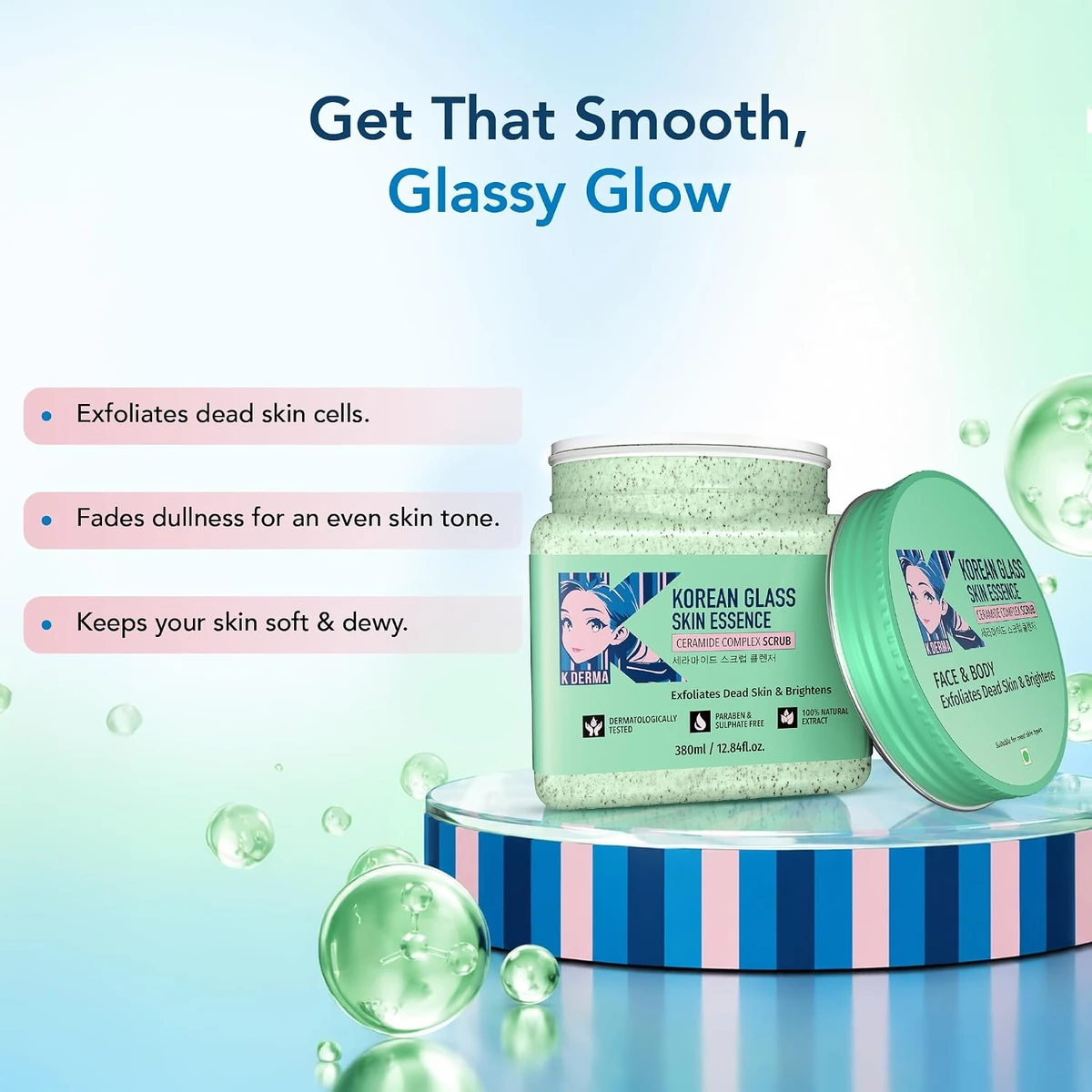 Korean Glass Skin Essence Ceramide Complex Face & Body Scrub